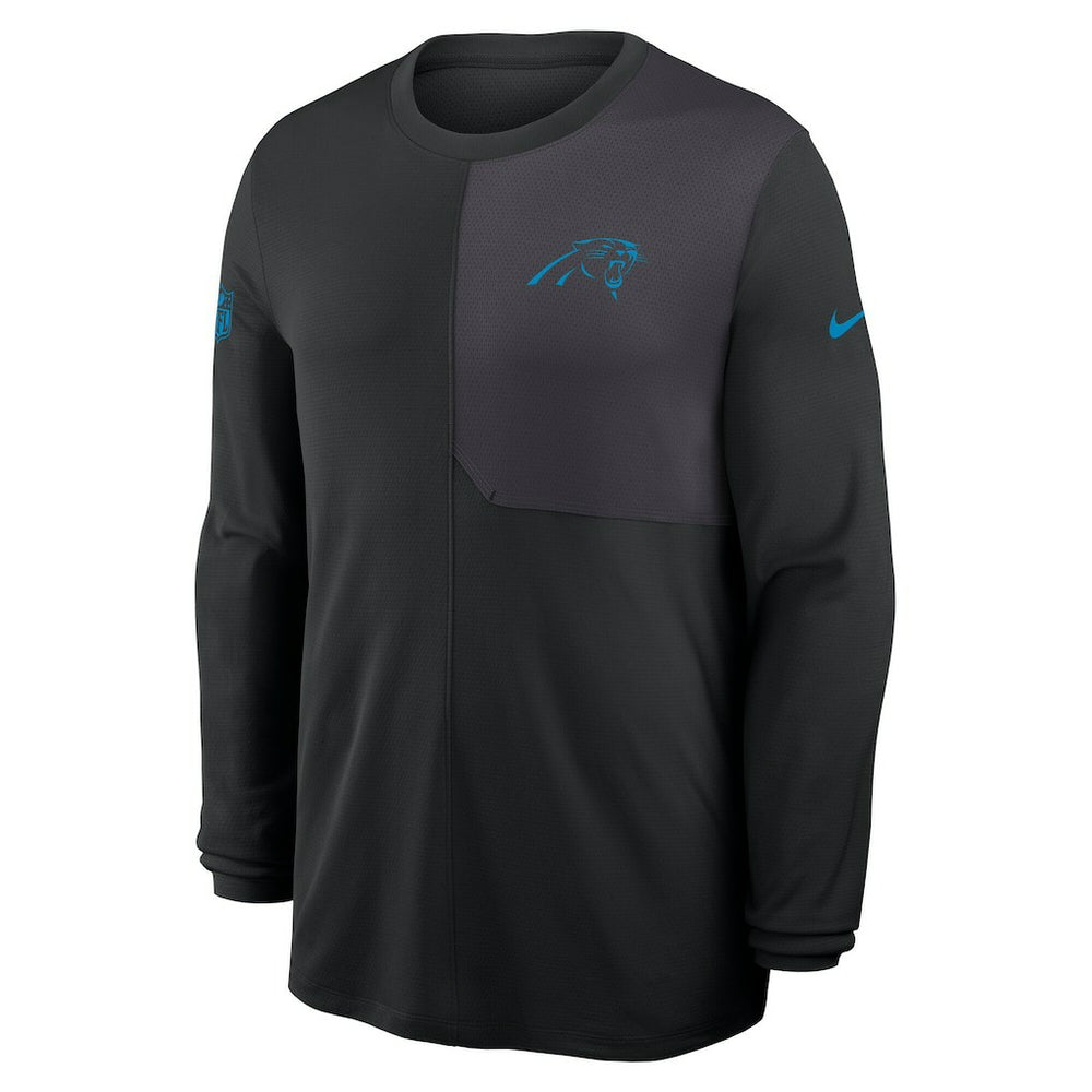 Carolina Panthers Nike Sideline Coach UV Dri-FIT Long Sleeve Shirt