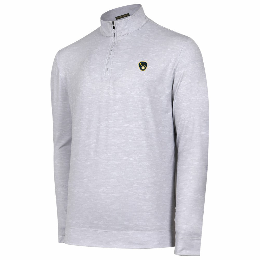 Milwaukee Brewers Sublime Tri-Blend Quarter-Zip Jacket | MLB Online