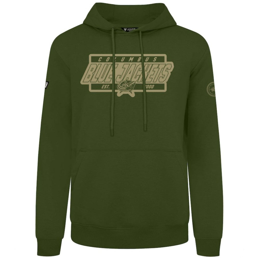 Columbus Blue Jackets Levelwear Podium Pullover Hoodie Discount