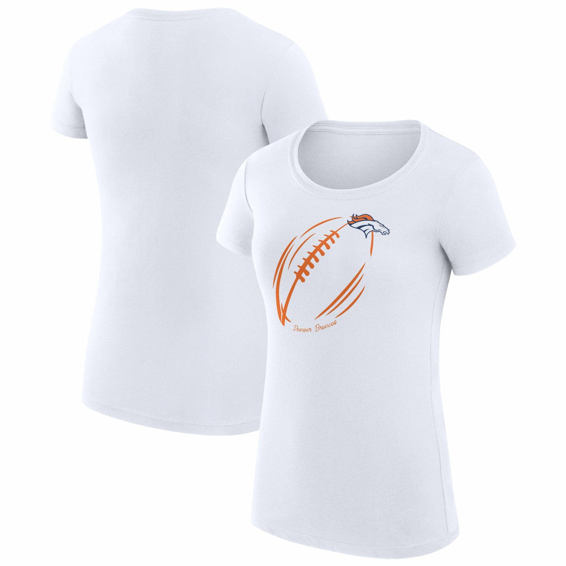 Denver Broncos  G-III 4Her by Carl Banks Women's Super-Slim Fit Lightweight Subtle Football T-Shirt