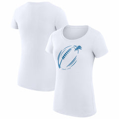 Detroit Lions  G-III 4Her by Carl Banks Women's Super-Slim Fit Lightweight Subtle Football T-Shirt