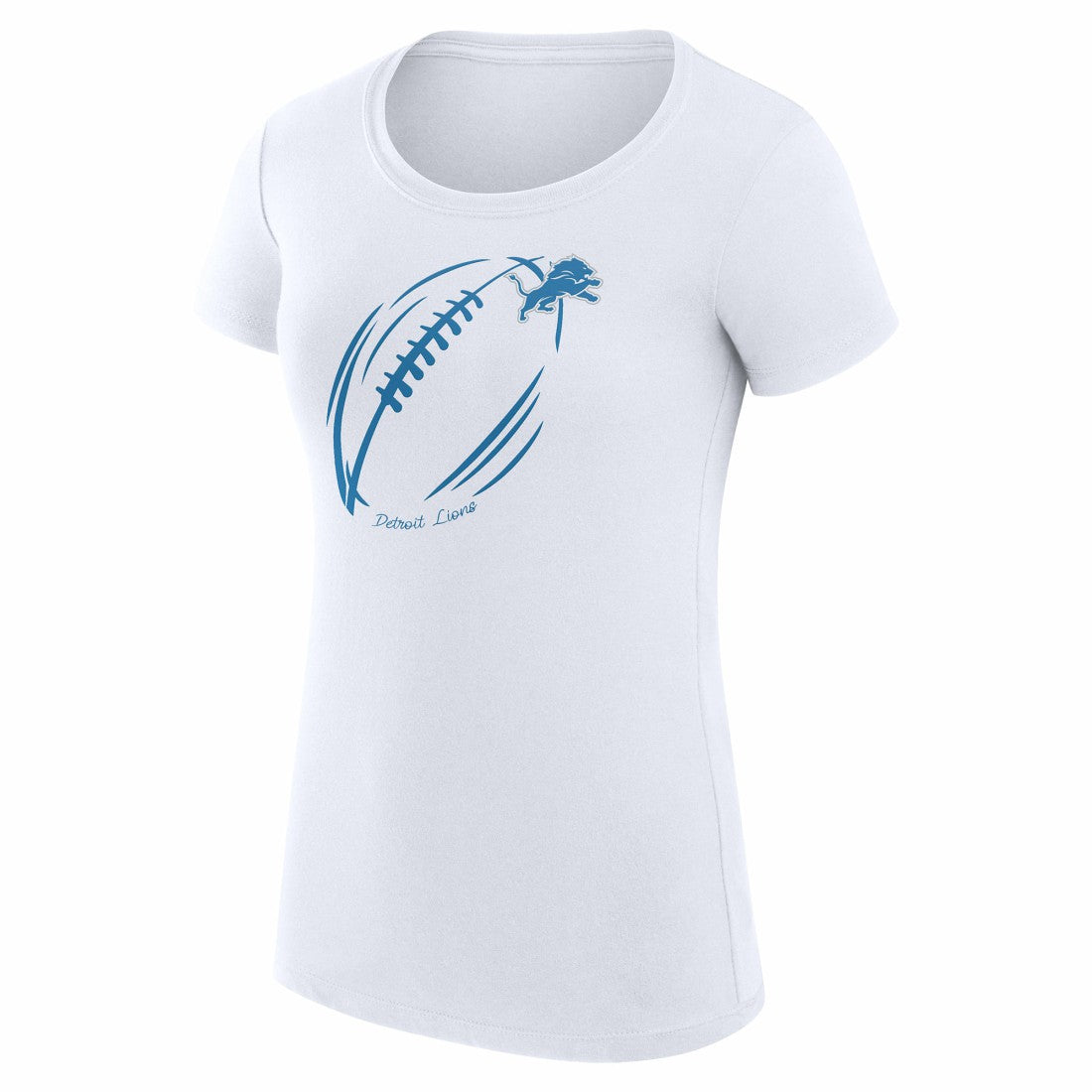 Detroit Lions  G-III 4Her by Carl Banks Women's Super-Slim Fit Lightweight Subtle Football T-Shirt