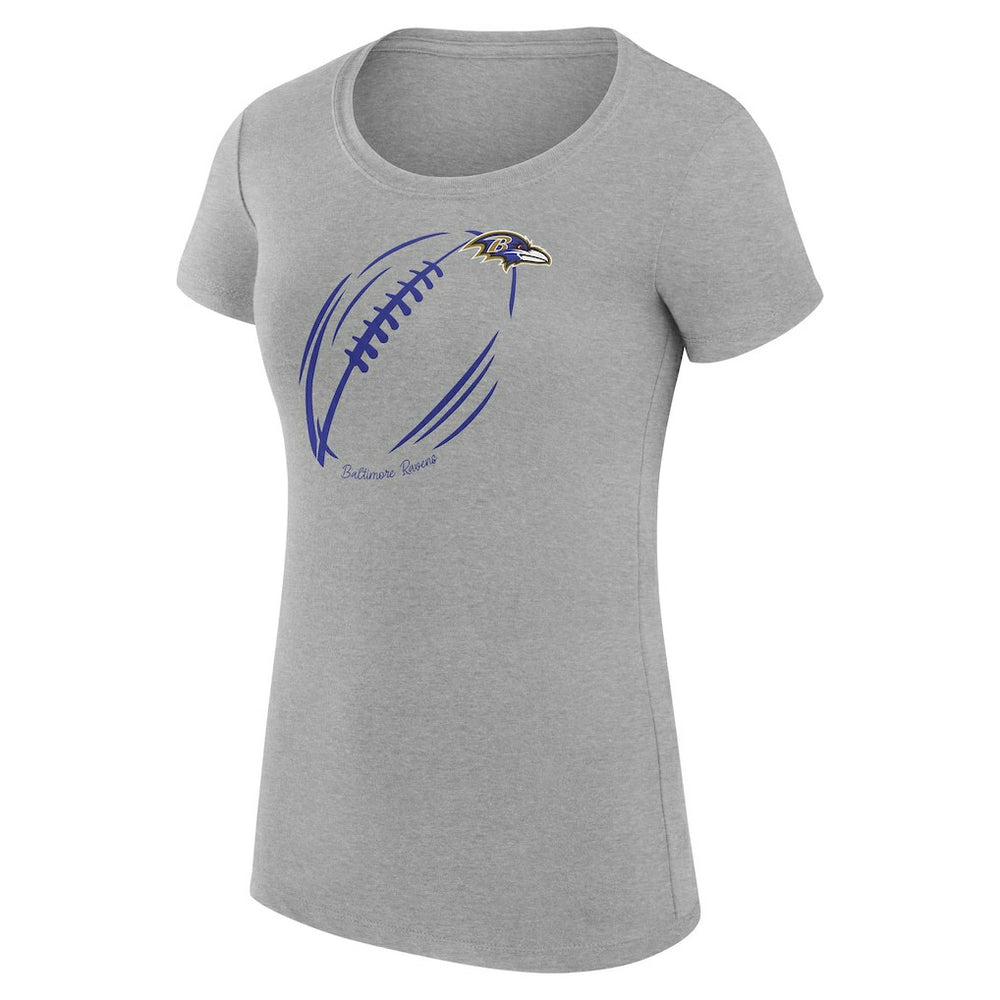 Baltimore Ravens  G-III 4Her by Carl Banks Women's Super-Slim Fit Lightweight Subtle Football T-Shirt