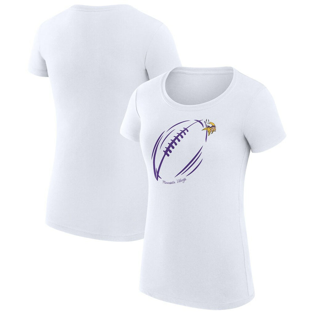 Minnesota Vikings  G-III 4Her by Carl Banks Women's Super-Slim Fit Lightweight Subtle Football T-Shirt