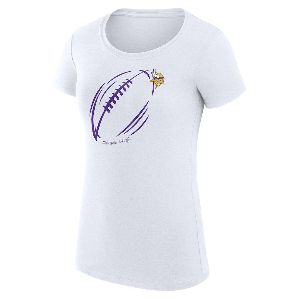 Minnesota Vikings  G-III 4Her by Carl Banks Women's Super-Slim Fit Lightweight Subtle Football T-Shirt