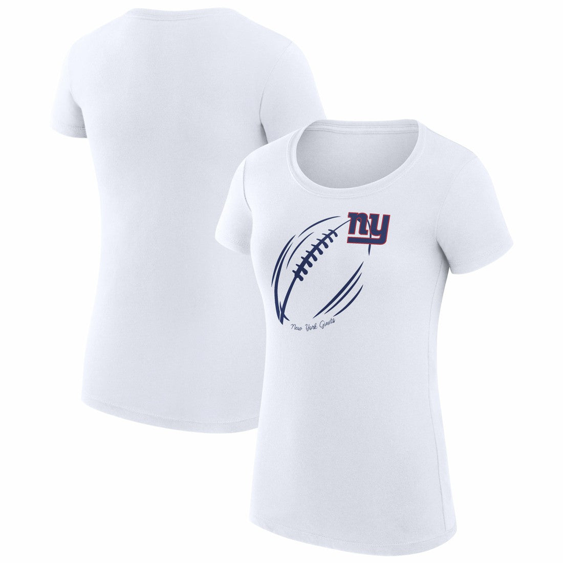 New York Giants  G-III 4Her by Carl Banks Women's Super-Slim Fit Lightweight Subtle Football T-Shirt