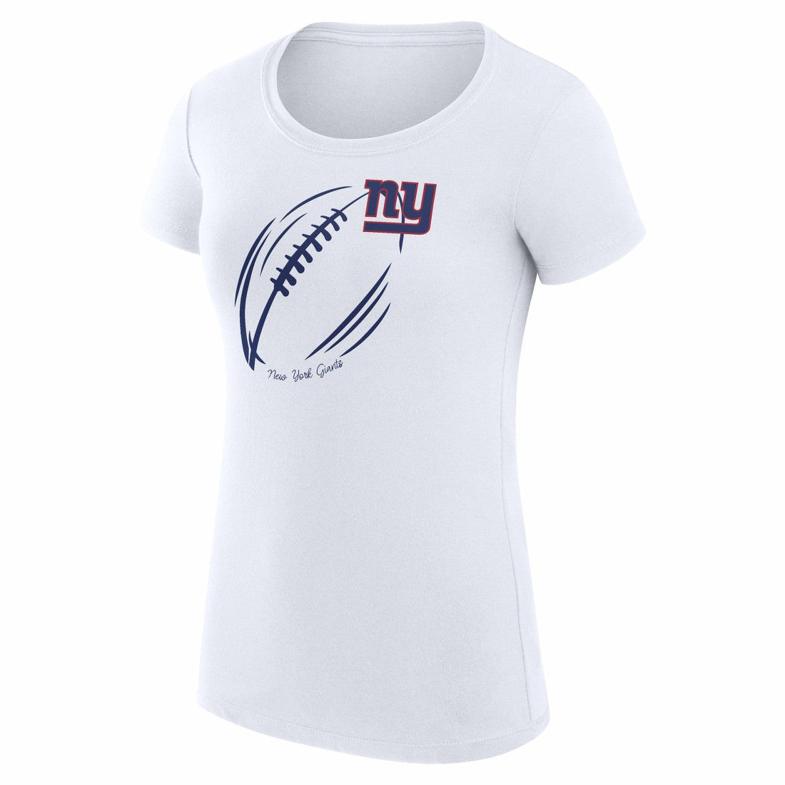 New York Giants  G-III 4Her by Carl Banks Women's Super-Slim Fit Lightweight Subtle Football T-Shirt
