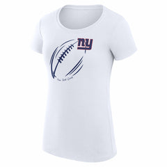 New York Giants  G-III 4Her by Carl Banks Women's Super-Slim Fit Lightweight Subtle Football T-Shirt