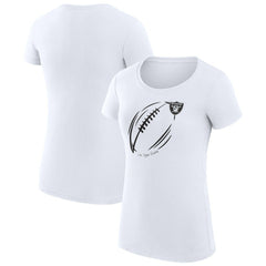 Las Vegas Raiders  G-III 4Her by Carl Banks Women's Super-Slim Fit Lightweight Subtle Football T-Shirt