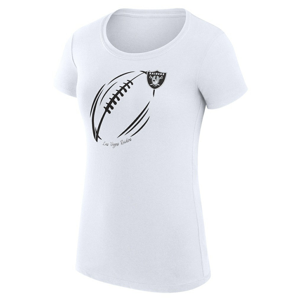 Las Vegas Raiders  G-III 4Her by Carl Banks Women's Super-Slim Fit Lightweight Subtle Football T-Shirt