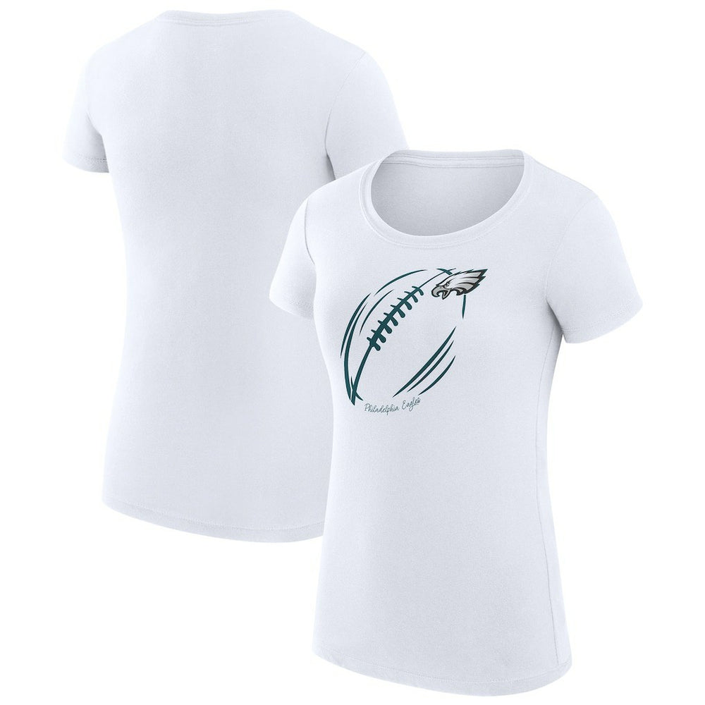 Philadelphia Eagles  G-III 4Her by Carl Banks Women's Super-Slim Fit Lightweight Subtle Football T-Shirt