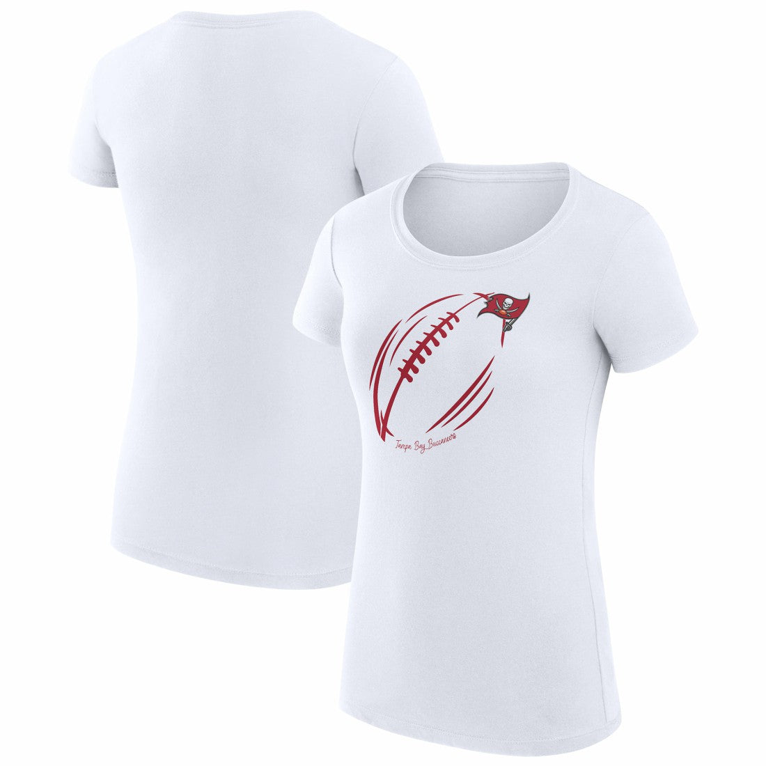 Tampa Bay Buccaneers  G-III 4Her by Carl Banks Women's Super-Slim Fit Lightweight Subtle Football T-Shirt