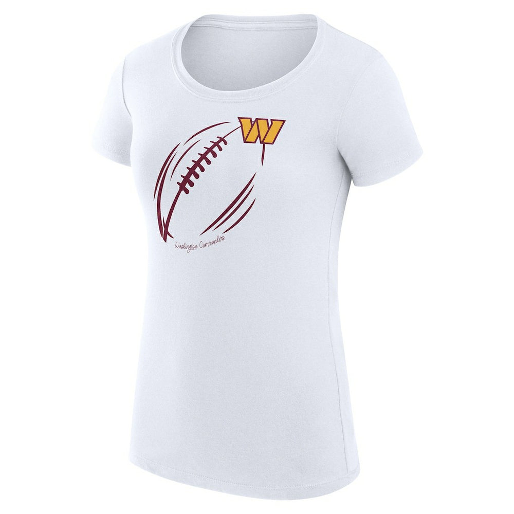 Washington Commanders  G-III 4Her by Carl Banks Women's Super-Slim Fit Lightweight Subtle Football T-Shirt