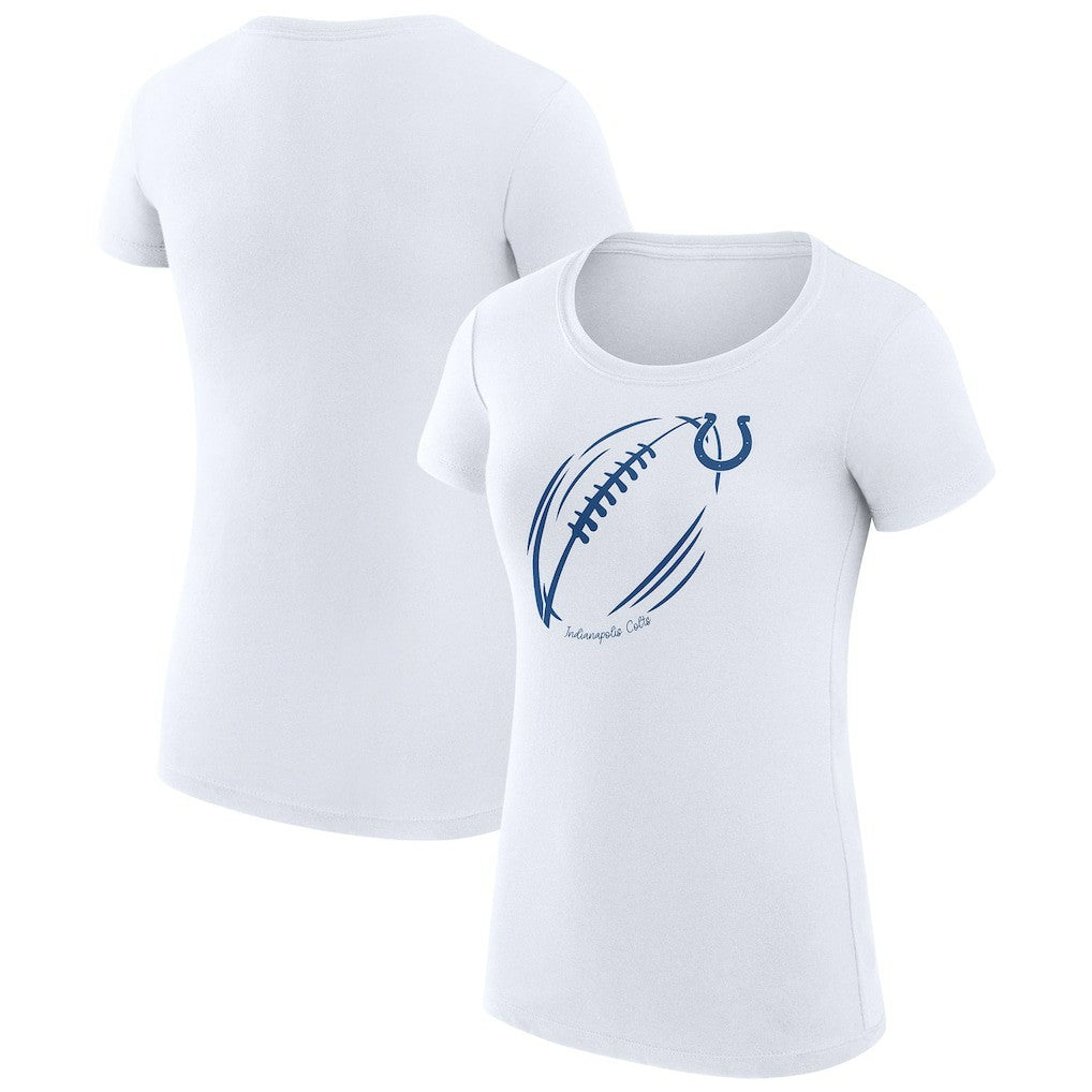 Indianapolis Colts  G-III 4Her by Carl Banks Women's Super-Slim Fit Lightweight Subtle Football T-Shirt
