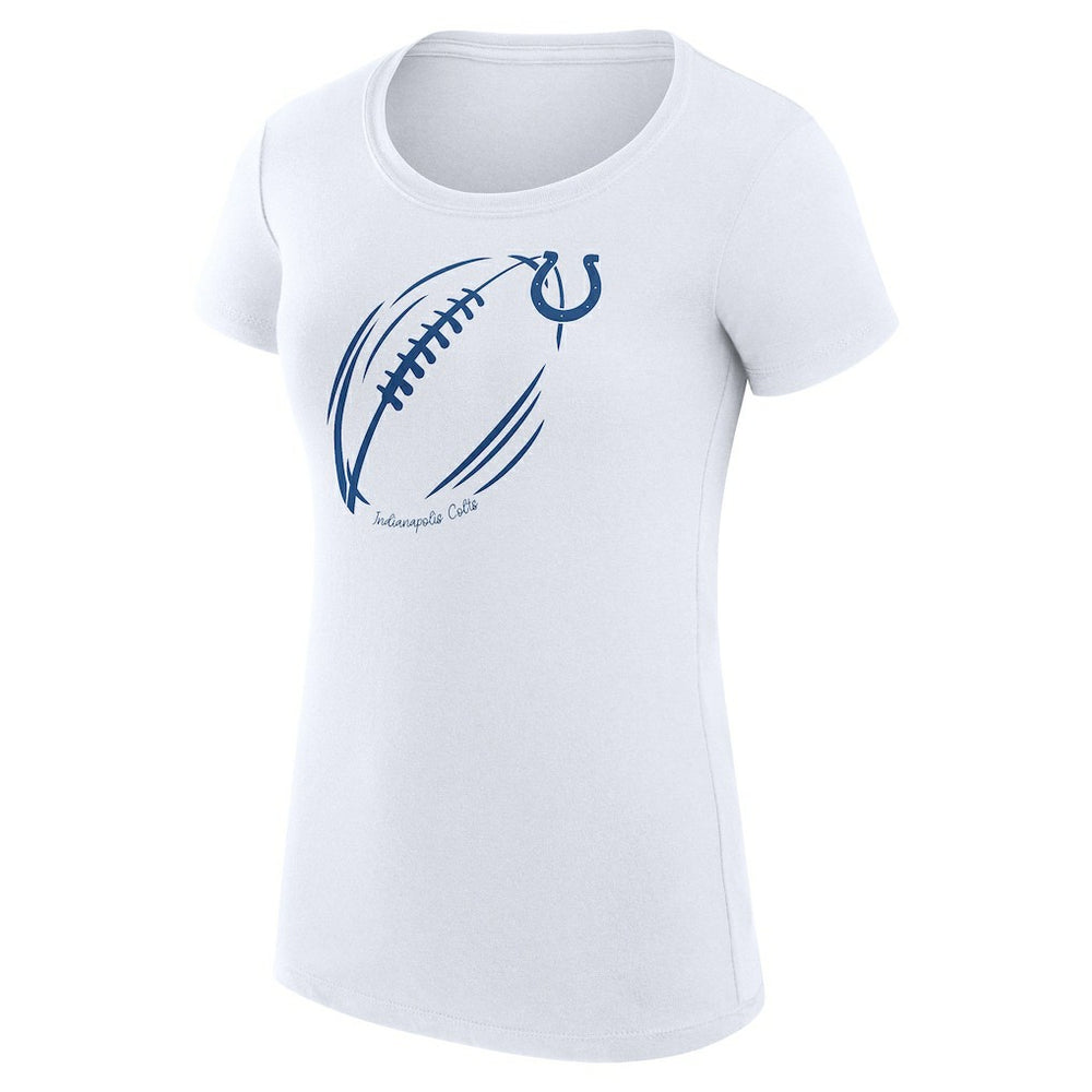 Indianapolis Colts  G-III 4Her by Carl Banks Women's Super-Slim Fit Lightweight Subtle Football T-Shirt