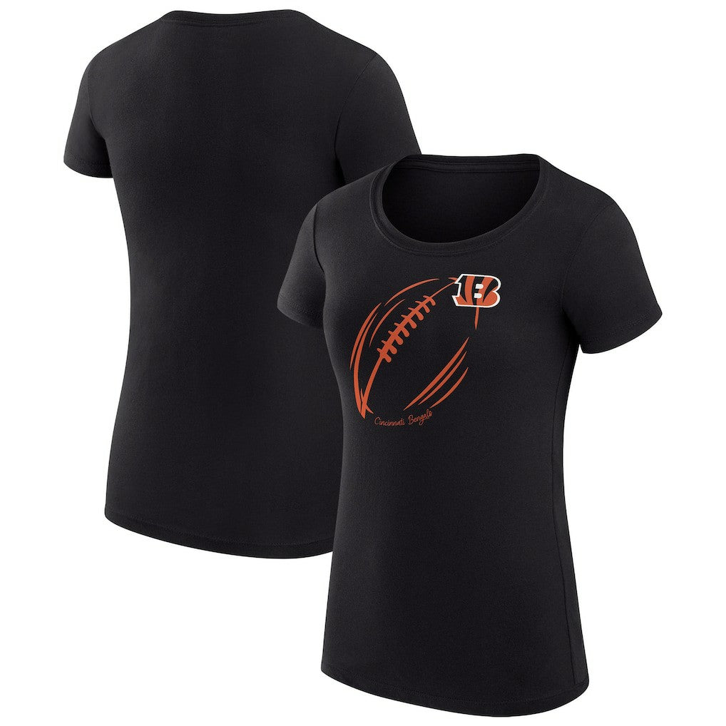 Cincinnati Bengals  G-III 4Her by Carl Banks Women's Super-Slim Fit Lightweight Subtle Football T-Shirt