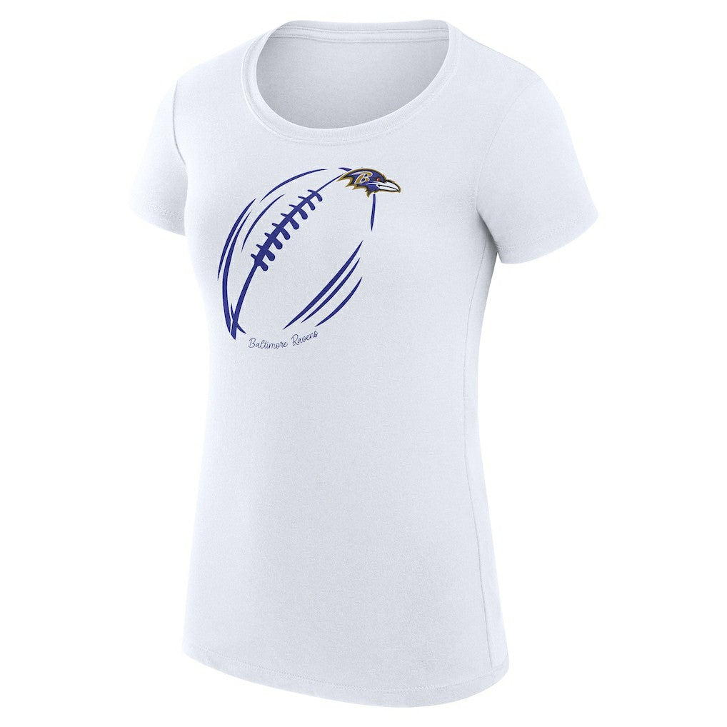 Baltimore Ravens  G-III 4Her by Carl Banks Women's Super-Slim Fit Lightweight Subtle Football T-Shirt