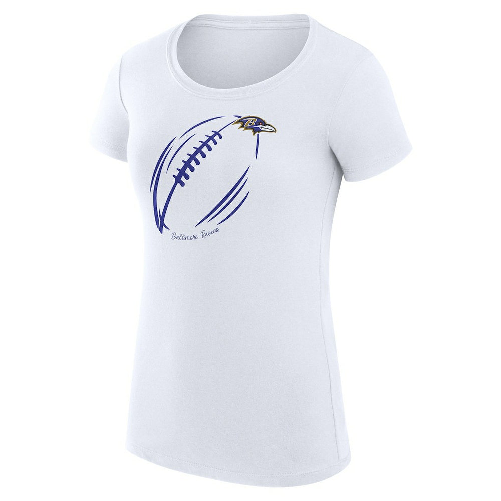 Baltimore Ravens  G-III 4Her by Carl Banks Women's Super-Slim Fit Lightweight Subtle Football T-Shirt