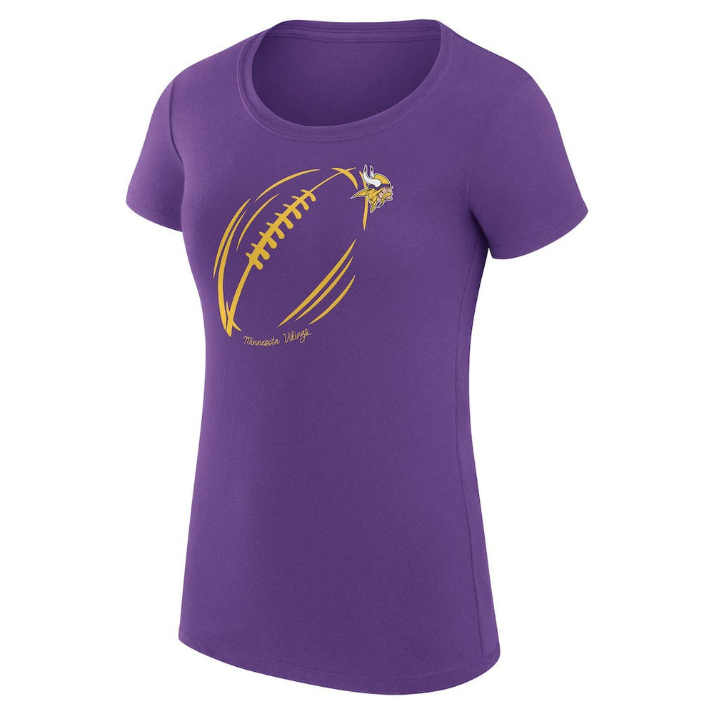 Minnesota Vikings  G-III 4Her by Carl Banks Women's Super-Slim Fit Lightweight Subtle Football T-Shirt