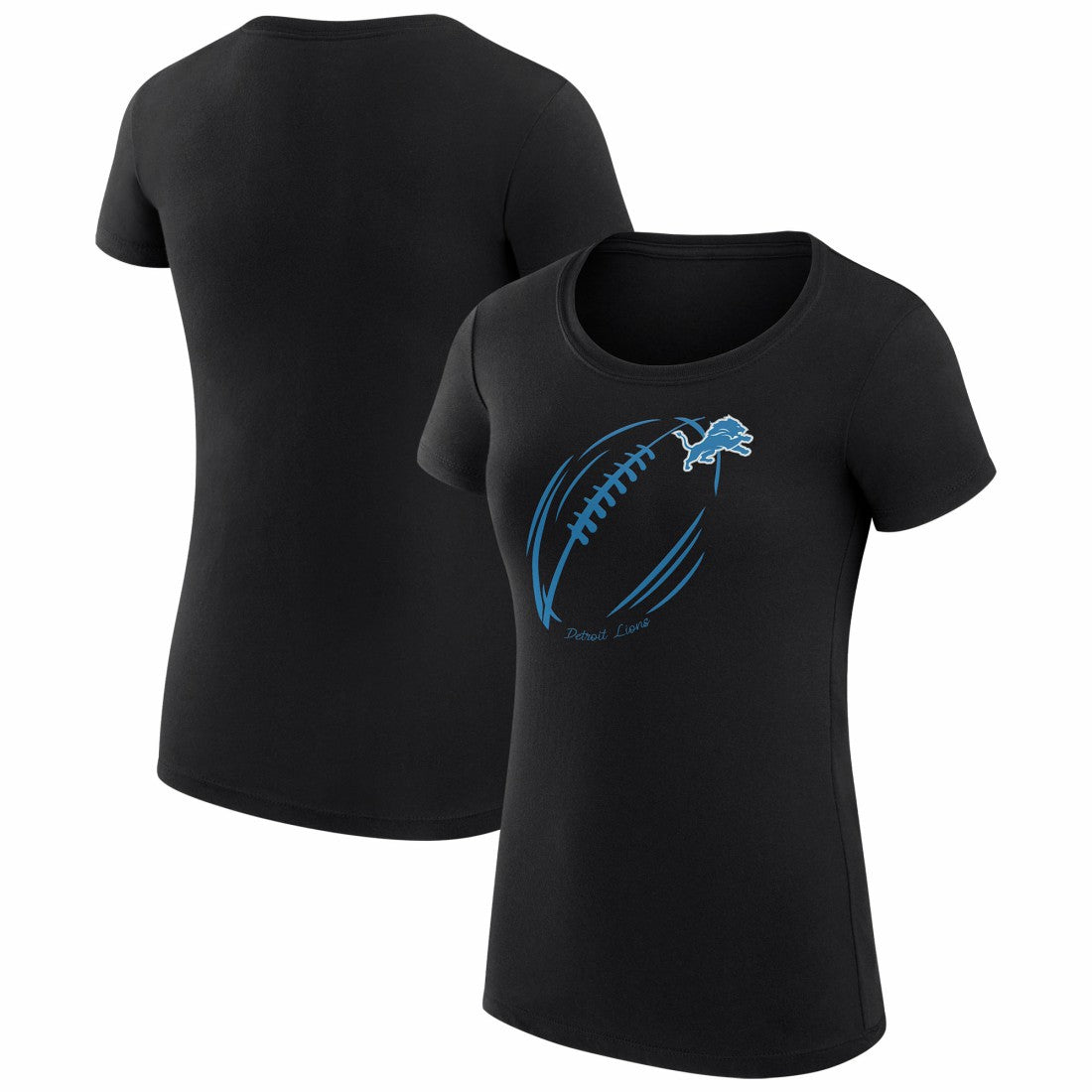 Detroit Lions  G-III 4Her by Carl Banks Women's Super-Slim Fit Lightweight Subtle Football T-Shirt
