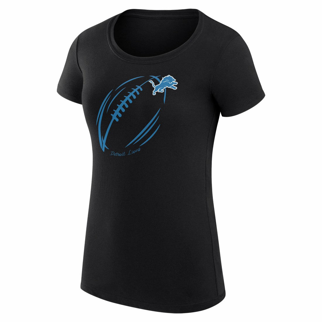 Detroit Lions  G-III 4Her by Carl Banks Women's Super-Slim Fit Lightweight Subtle Football T-Shirt