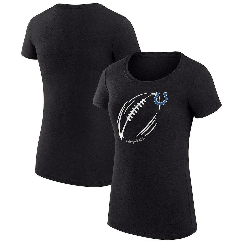Indianapolis Colts  G-III 4Her by Carl Banks Women's Super-Slim Fit Lightweight Subtle Football T-Shirt