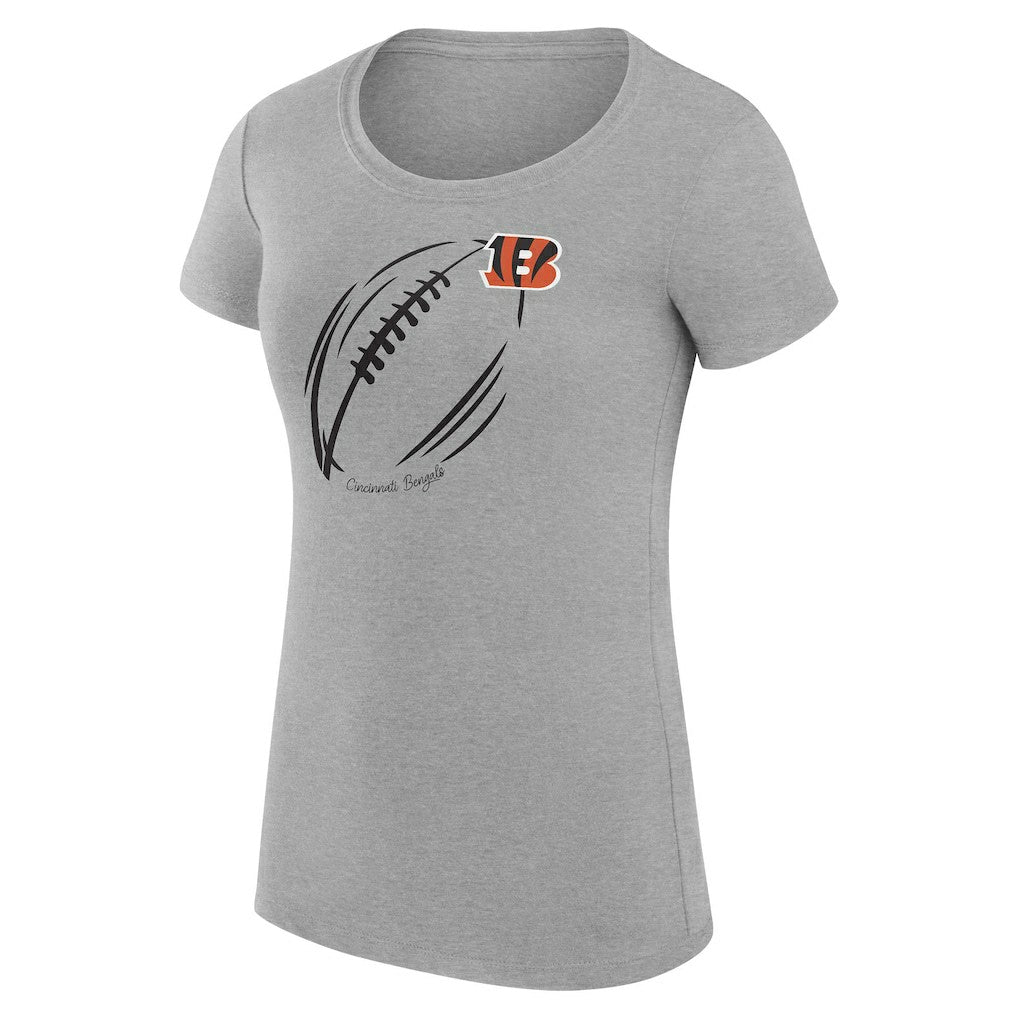 Cincinnati Bengals  G-III 4Her by Carl Banks Women's Super-Slim Fit Lightweight Subtle Football T-Shirt