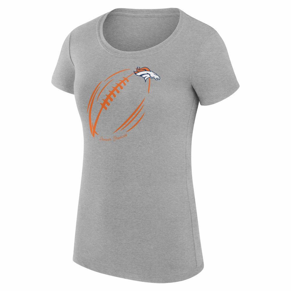 Denver Broncos  G-III 4Her by Carl Banks Women's Super-Slim Fit Lightweight Subtle Football T-Shirt