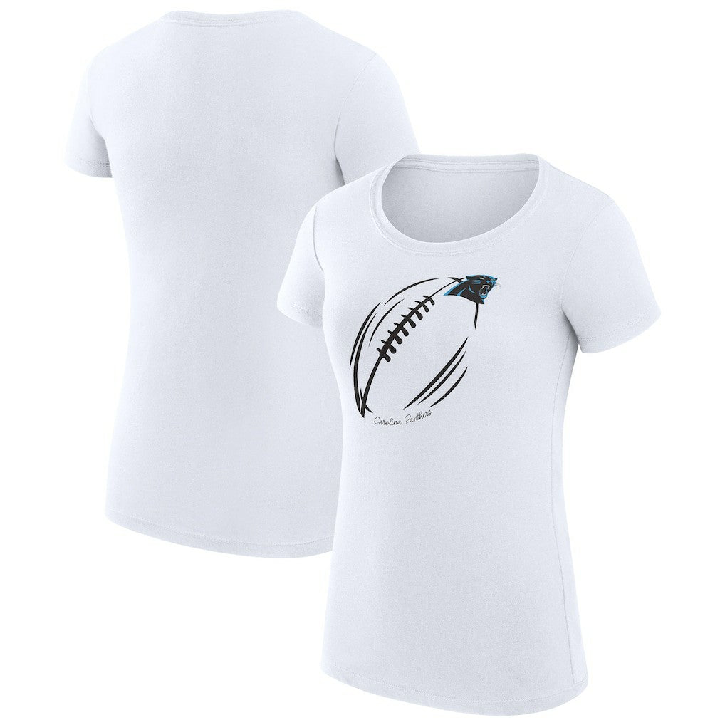 Carolina Panthers  G-III 4Her by Carl Banks Women's Super-Slim Fit Lightweight Subtle Football T-Shirt