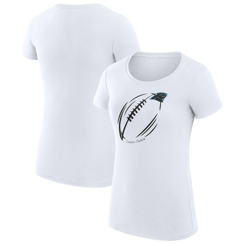 Carolina Panthers  G-III 4Her by Carl Banks Women's Super-Slim Fit Lightweight Subtle Football T-Shirt