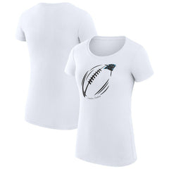 Carolina Panthers  G-III 4Her by Carl Banks Women's Super-Slim Fit Lightweight Subtle Football T-Shirt
