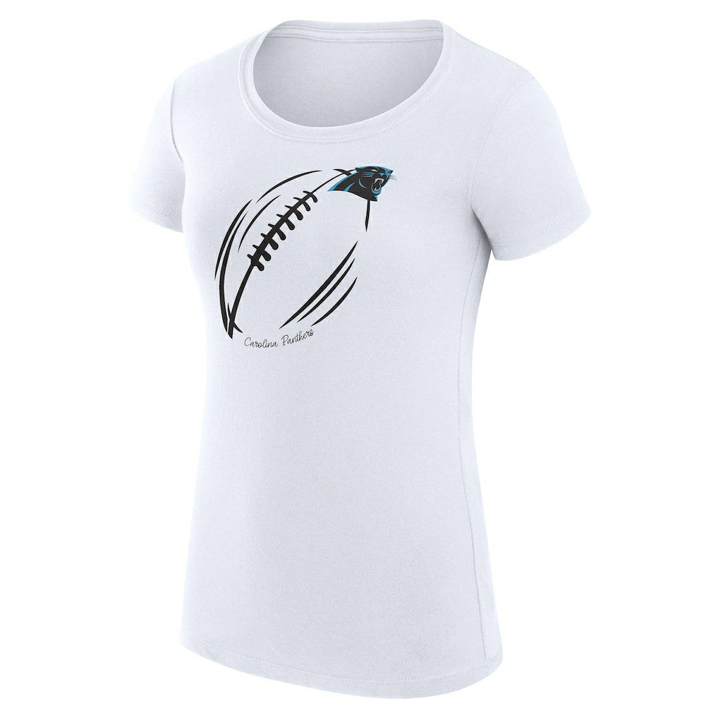 Carolina Panthers  G-III 4Her by Carl Banks Women's Super-Slim Fit Lightweight Subtle Football T-Shirt