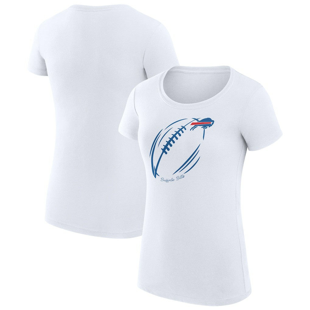 Buffalo Bills  G-III 4Her by Carl Banks Women's Super-Slim Fit Lightweight Subtle Football T-Shirt