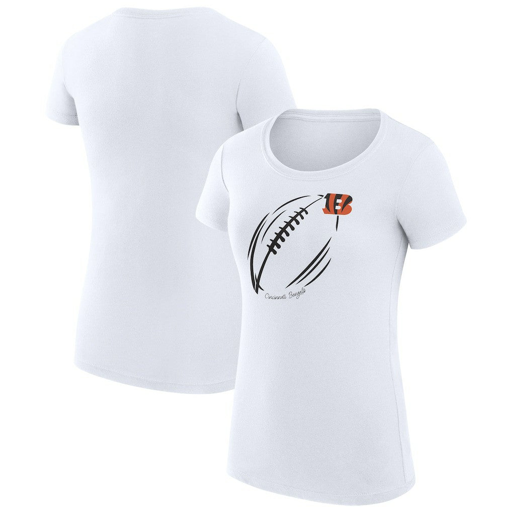 Cincinnati Bengals  G-III 4Her by Carl Banks Women's Super-Slim Fit Lightweight Subtle Football T-Shirt