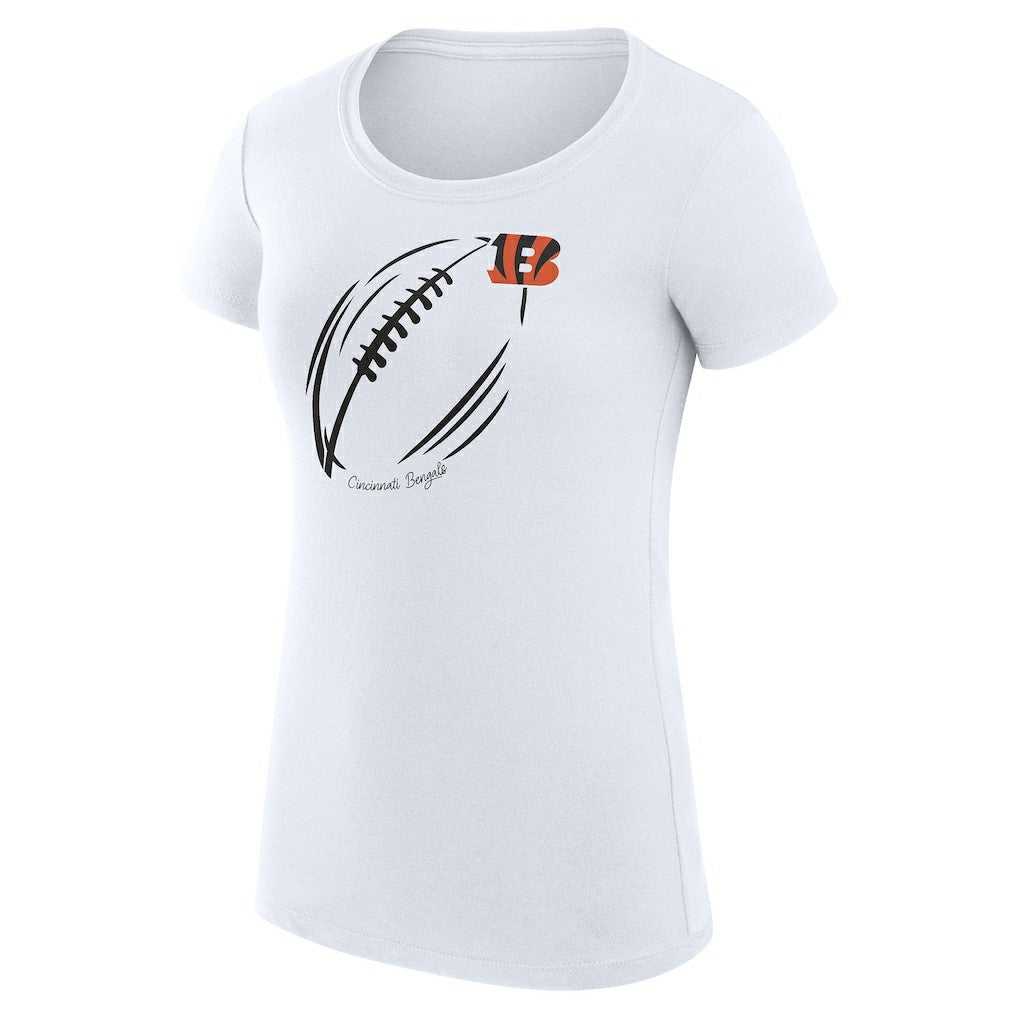 Cincinnati Bengals  G-III 4Her by Carl Banks Women's Super-Slim Fit Lightweight Subtle Football T-Shirt