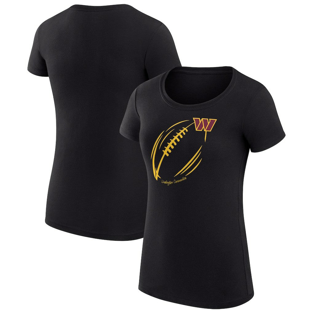 Washington Commanders  G-III 4Her by Carl Banks Women's Super-Slim Fit Lightweight Subtle Football T-Shirt