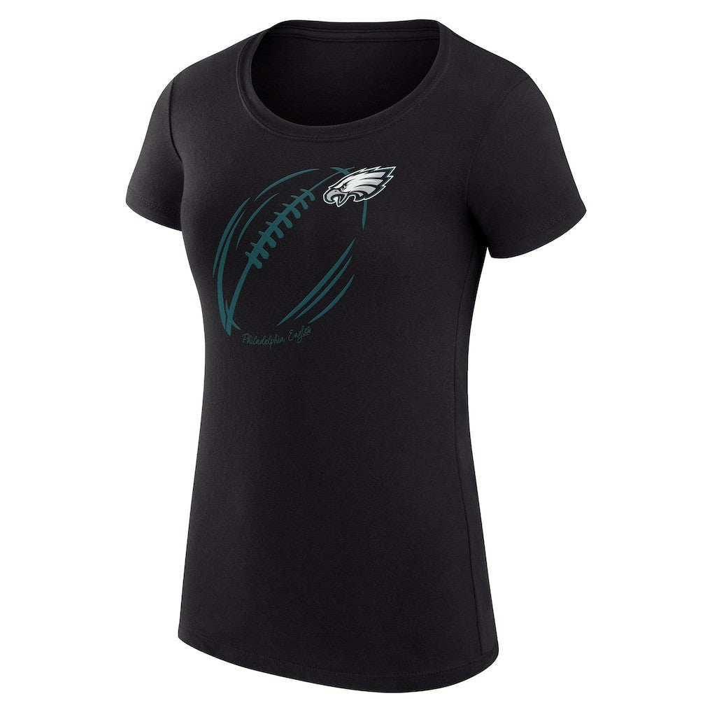 Philadelphia Eagles  G-III 4Her by Carl Banks Women's Super-Slim Fit Lightweight Subtle Football T-Shirt