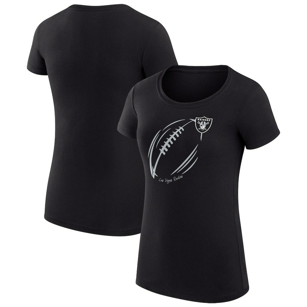 Las Vegas Raiders  G-III 4Her by Carl Banks Women's Super-Slim Fit Lightweight Subtle Football T-Shirt