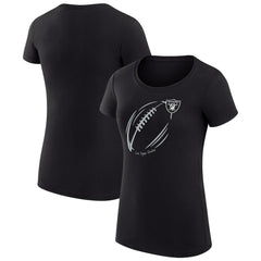 Las Vegas Raiders  G-III 4Her by Carl Banks Women's Super-Slim Fit Lightweight Subtle Football T-Shirt