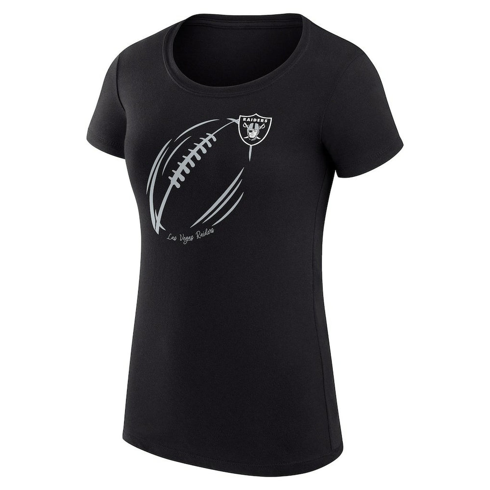 Las Vegas Raiders  G-III 4Her by Carl Banks Women's Super-Slim Fit Lightweight Subtle Football T-Shirt