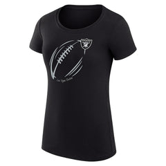 Las Vegas Raiders  G-III 4Her by Carl Banks Women's Super-Slim Fit Lightweight Subtle Football T-Shirt