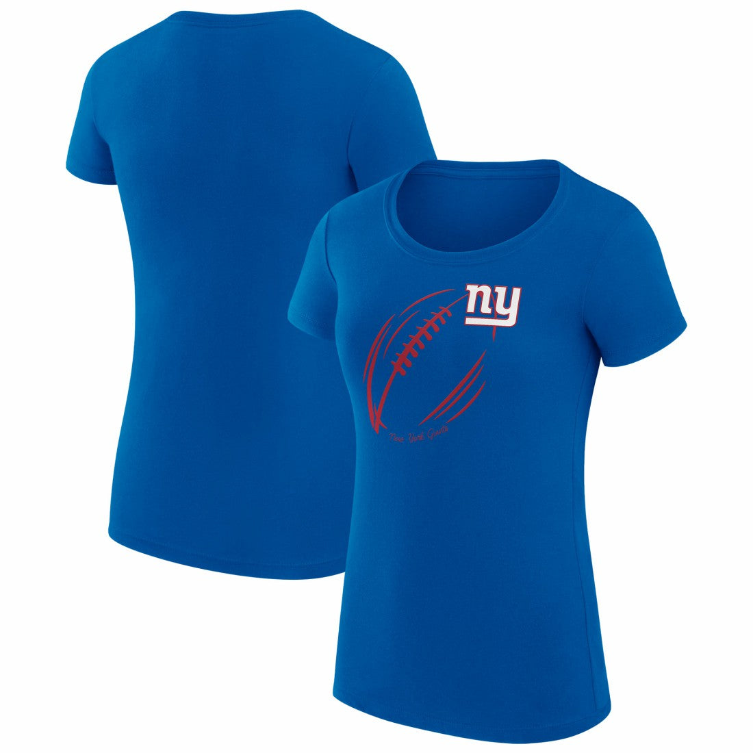 New York Giants  G-III 4Her by Carl Banks Women's Super-Slim Fit Lightweight Subtle Football T-Shirt