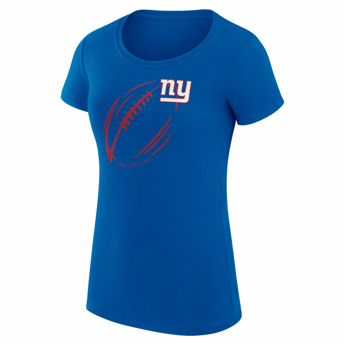 New York Giants  G-III 4Her by Carl Banks Women's Super-Slim Fit Lightweight Subtle Football T-Shirt