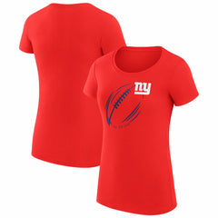 New York Giants  G-III 4Her by Carl Banks Women's Super-Slim Fit Lightweight Subtle Football T-Shirt