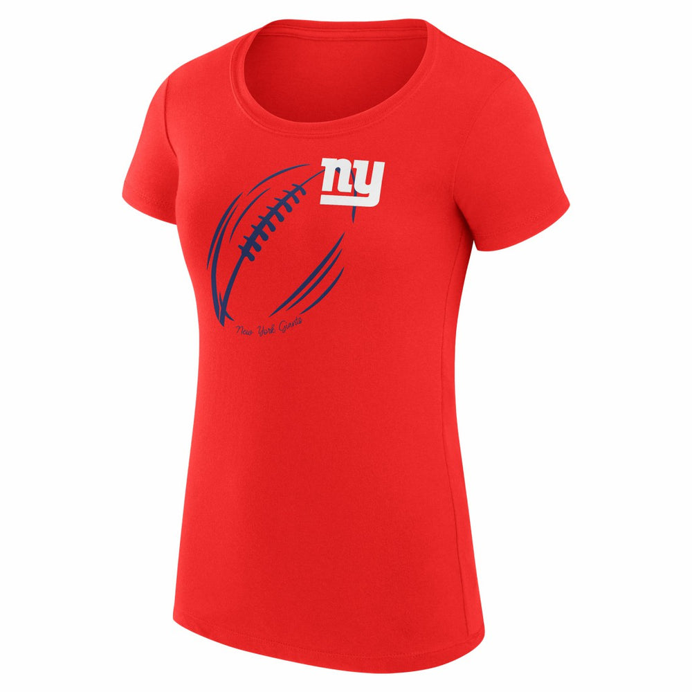 New York Giants  G-III 4Her by Carl Banks Women's Super-Slim Fit Lightweight Subtle Football T-Shirt