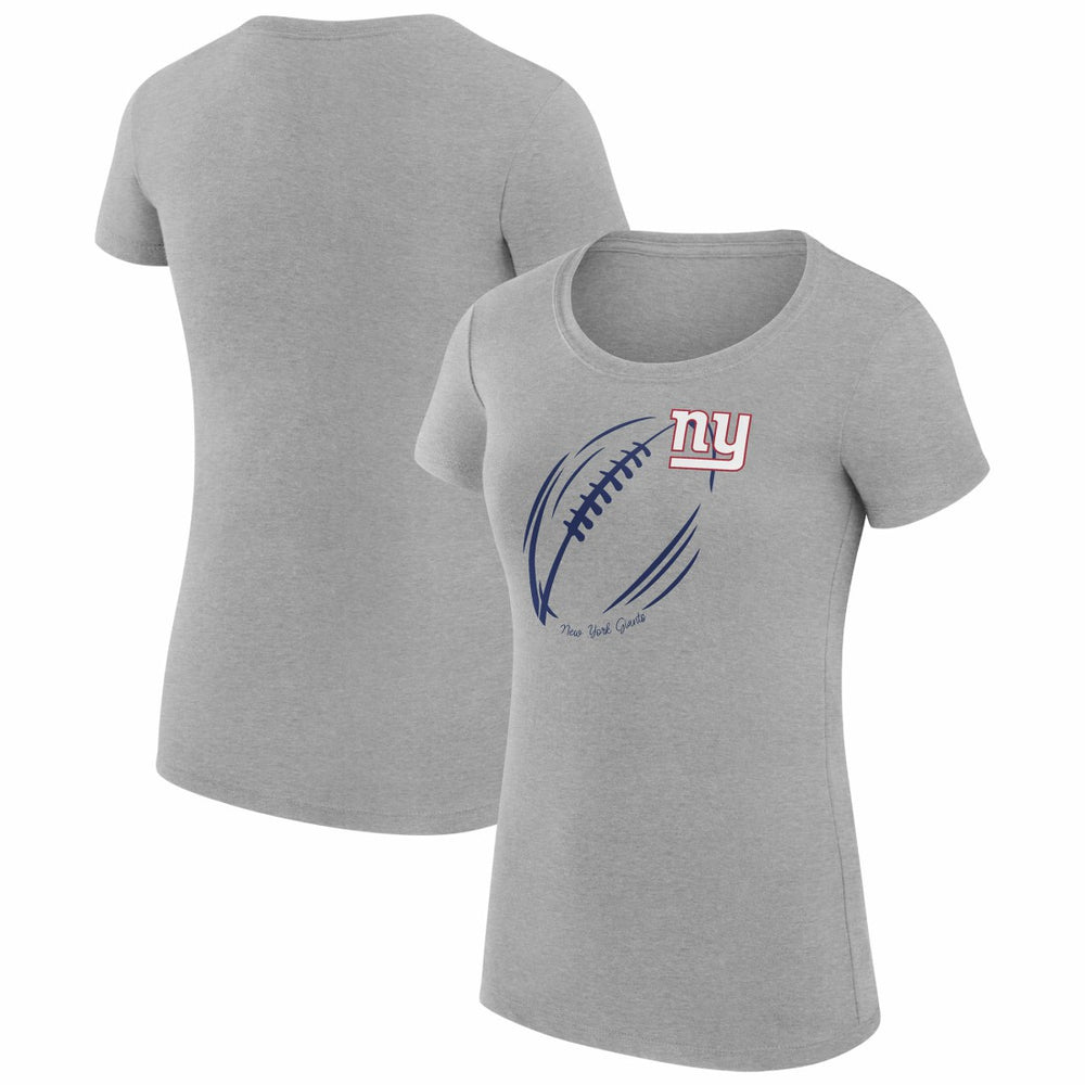 New York Giants  G-III 4Her by Carl Banks Women's Super-Slim Fit Lightweight Subtle Football T-Shirt