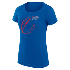 Buffalo Bills  G-III 4Her by Carl Banks Women's Super-Slim Fit Lightweight Subtle Football T-Shirt
