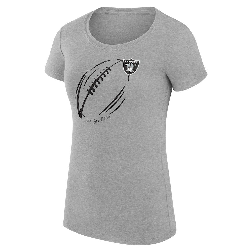 Las Vegas Raiders  G-III 4Her by Carl Banks Women's Super-Slim Fit Lightweight Subtle Football T-Shirt