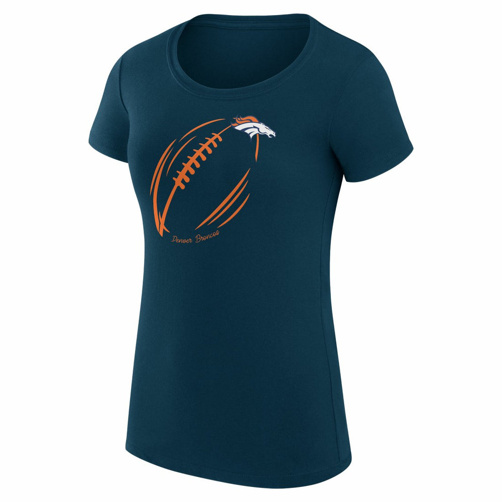 Denver Broncos  G-III 4Her by Carl Banks Women's Super-Slim Fit Lightweight Subtle Football T-Shirt