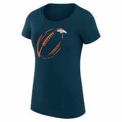 Denver Broncos  G-III 4Her by Carl Banks Women's Super-Slim Fit Lightweight Subtle Football T-Shirt